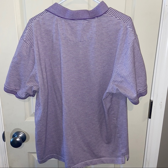 Jos. A. Bank mens striped polo white purple large - Picture 5 of 5